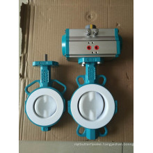 PTFE Lined Two PCS Butterfly Valve